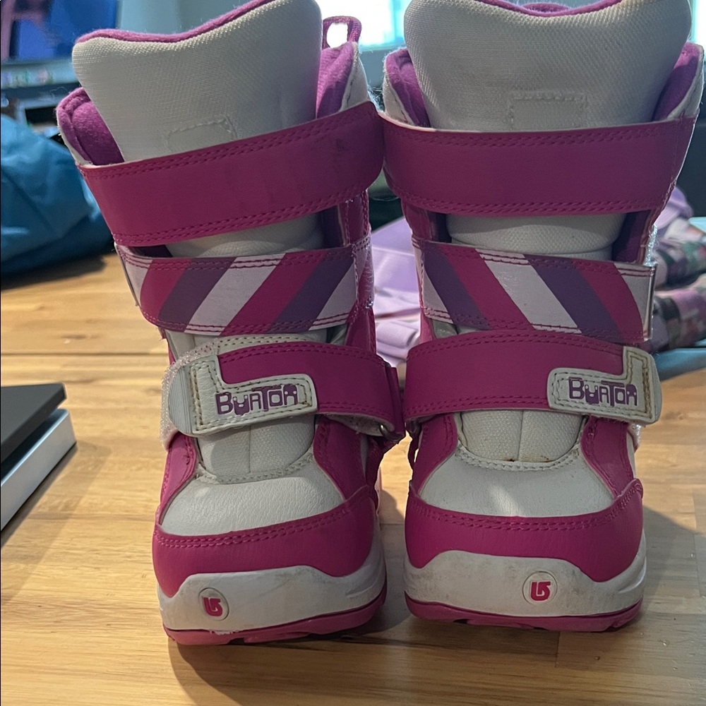 Burton Kids' Fuchsia and White Snow Boots